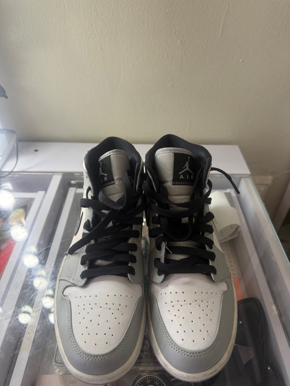 Jordan Men’s White, Gray and Black High-Top Sneakers